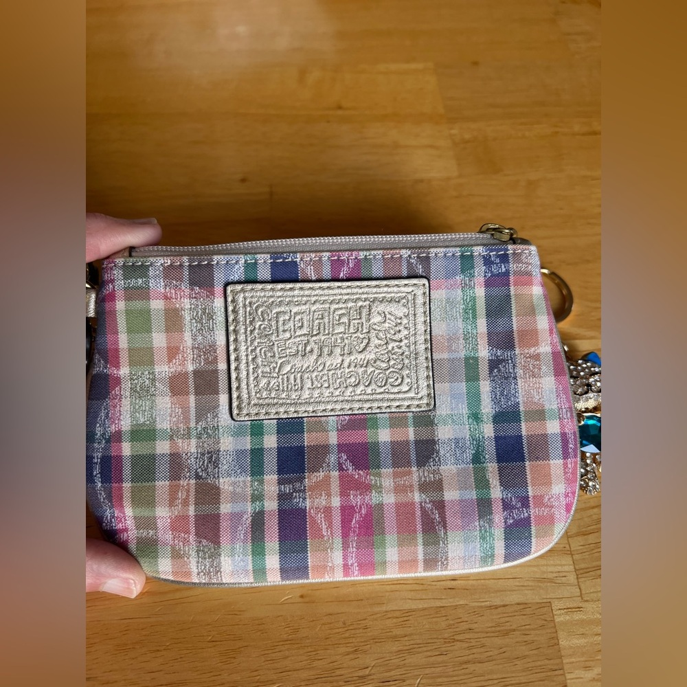 Coach Multicolor Plaid Wristlet - Picture 2 of 12